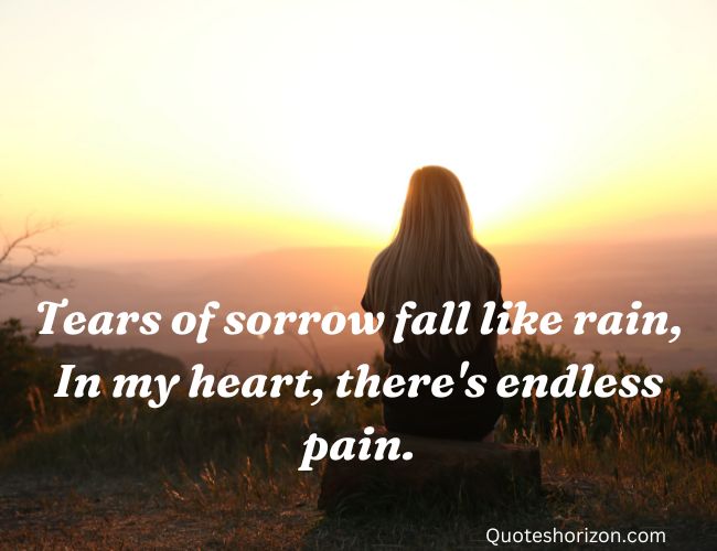 Rain of Tears in Heart - Sad Poetry in english.