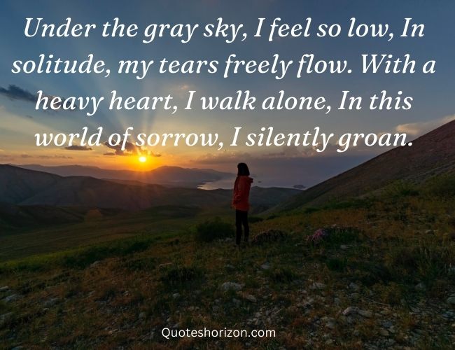 Gray Sky - top Solitude Poetry in english.
