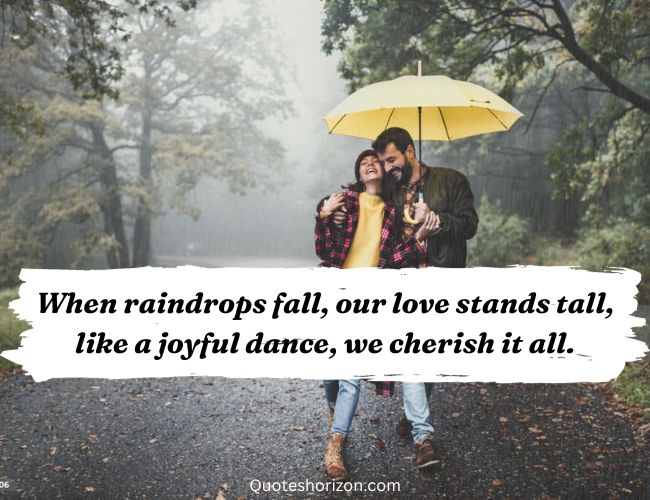 2 lines love poetry. Raindrops falling symbolizing enduring love.