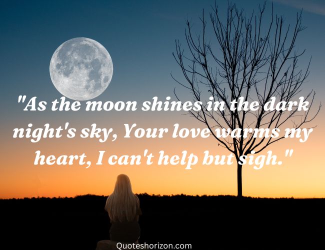 Moonlight illuminating a dark sky in romantic English poetry.