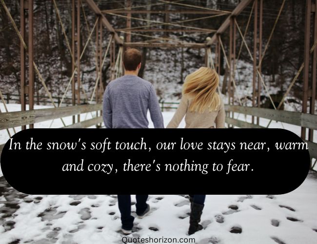 winter snow love quotes in english.