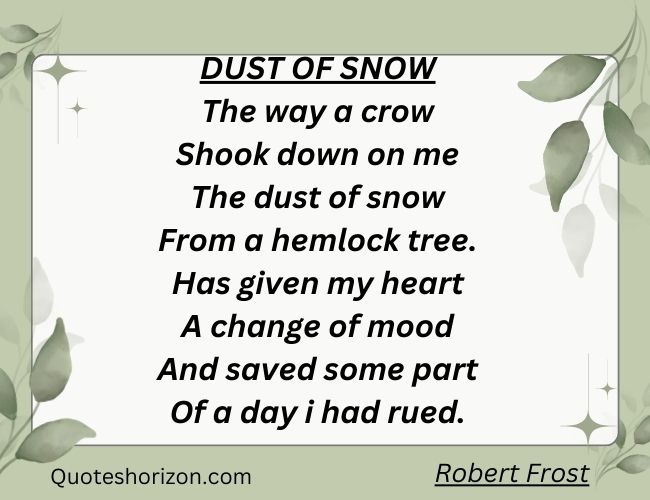 Robert Frost's classical poetic words in english.